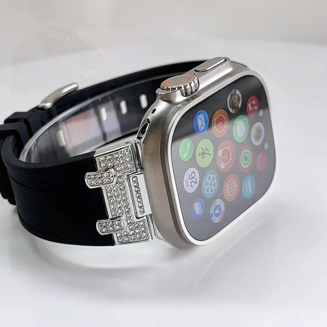 Bande en silicone en diamant pour Apple Watch