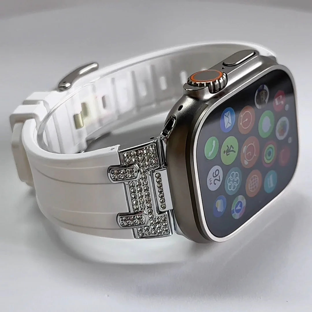 Bande en silicone en diamant pour Apple Watch