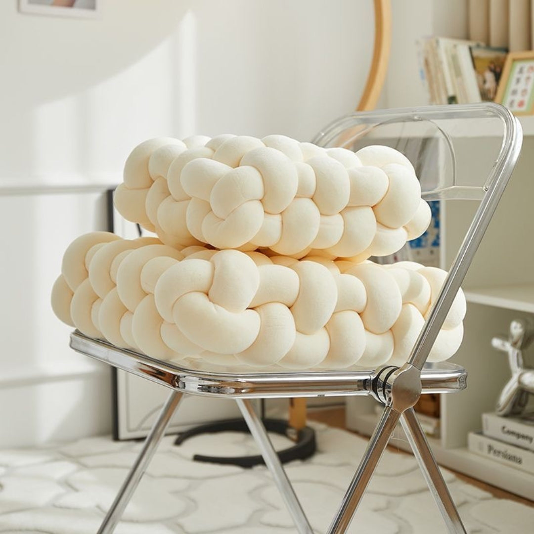 Nordic Knot Plush Cushion