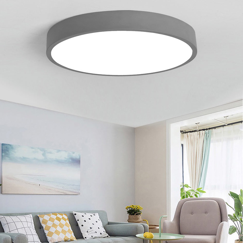 Morandi Lampada da Soffitto Moderna a LED Rotonda in Metallo Rosa Grigio Soggiorno