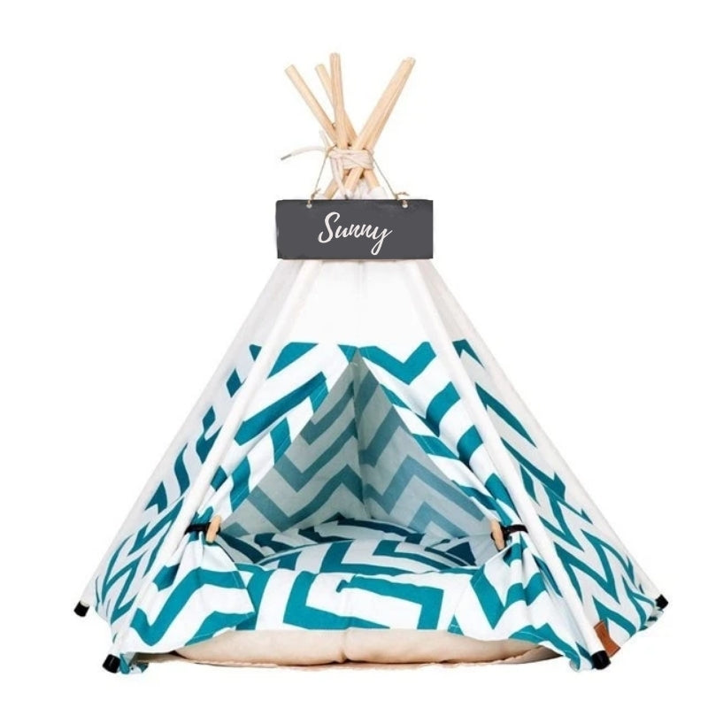 Teepee moderno bohemio para perros con cojín de cama suave