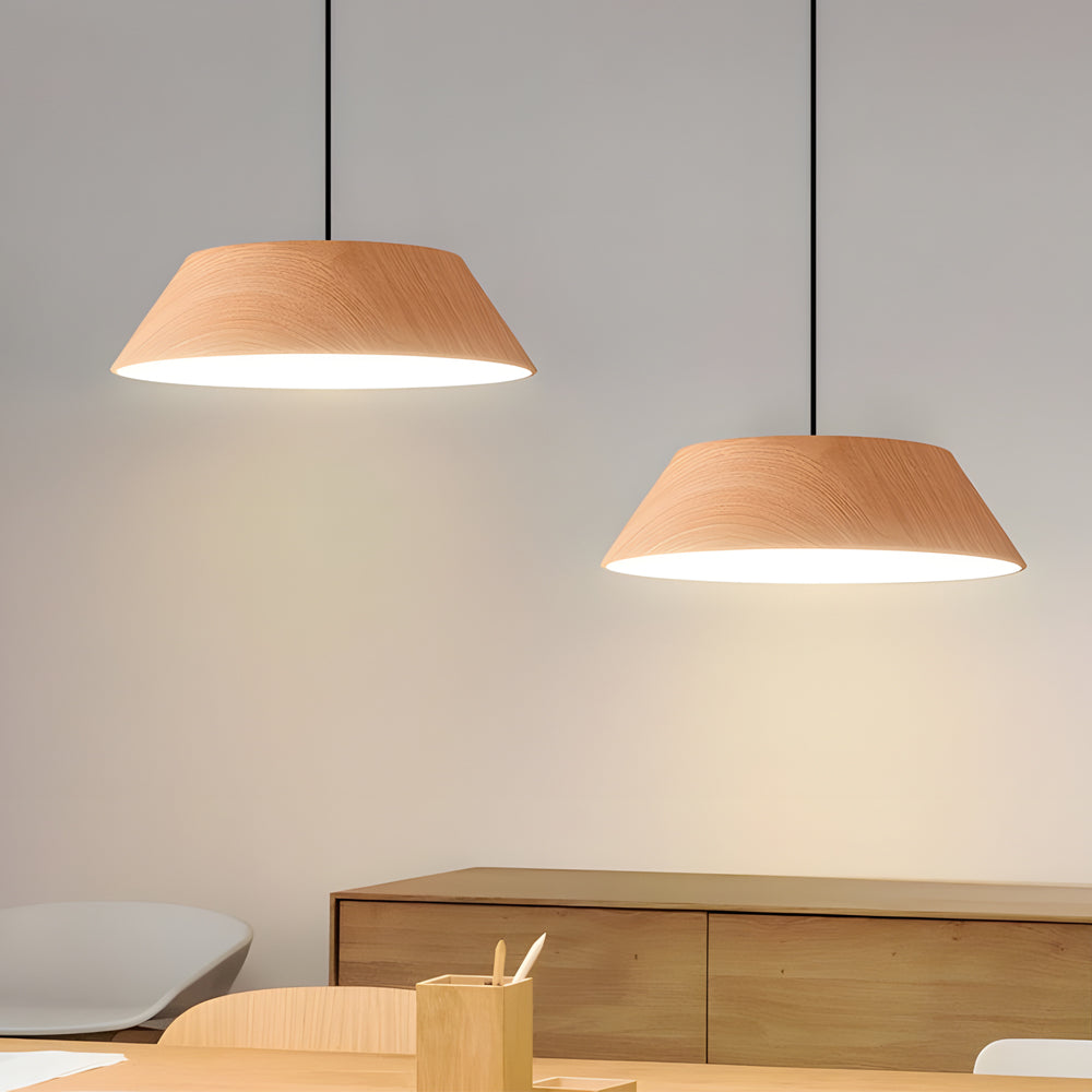 ZenCircle – Lampada a sospensione a LED in legno dallo stile giapponese