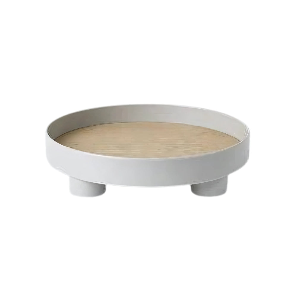 Modern Round Wooden Barbara Tray