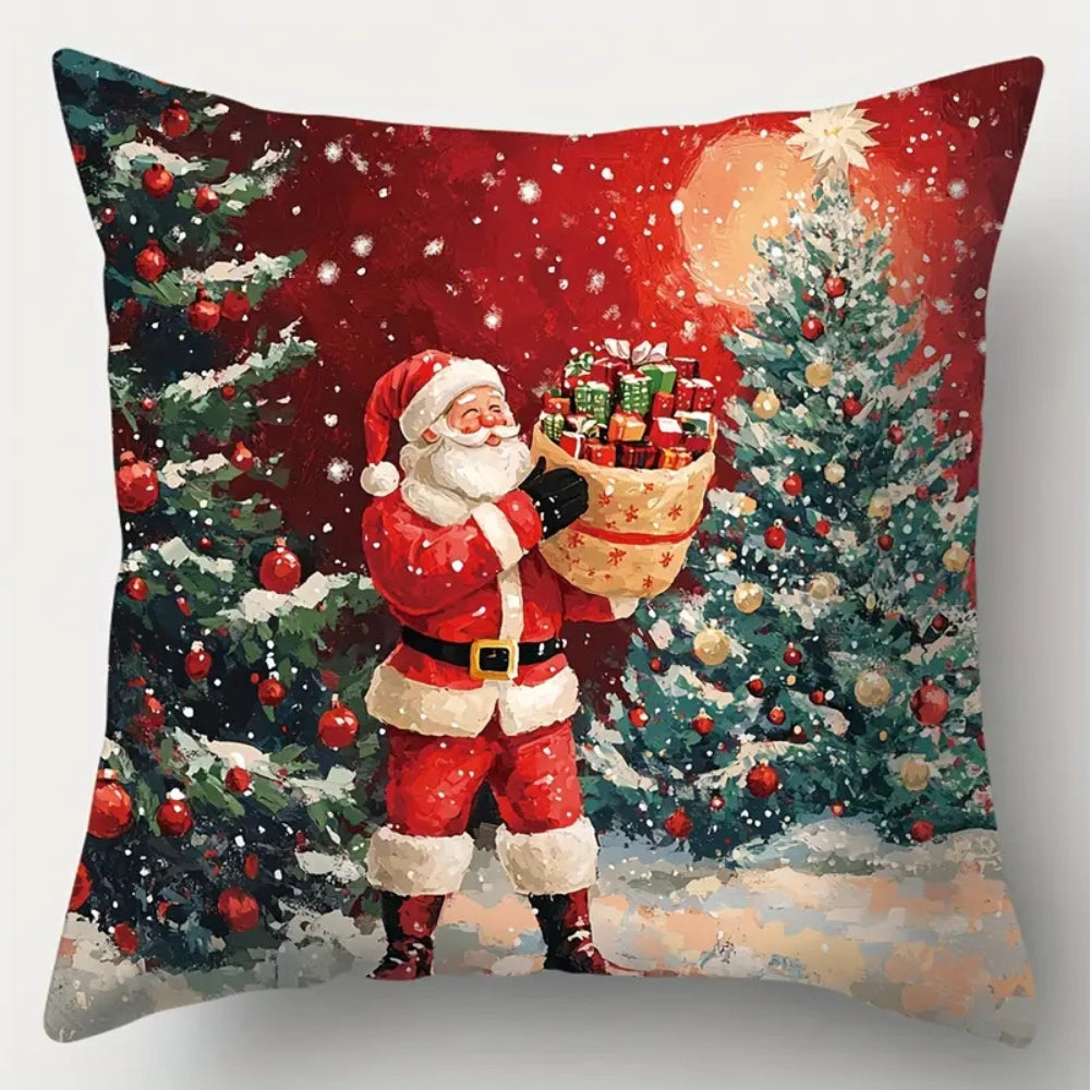 Santa’s Sleigh Christmas Cushion Cover