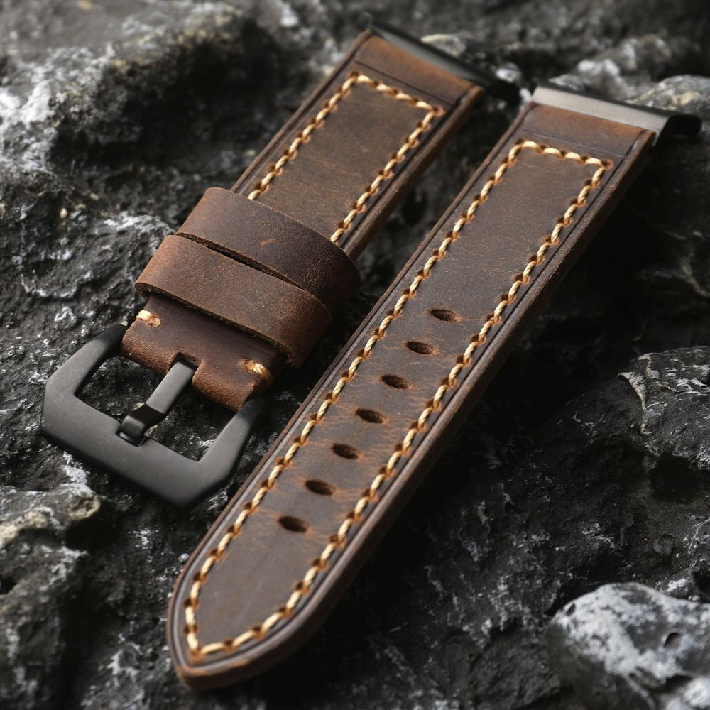 Handcrafted rugged style Samsung Watch Ultra Strap - Antique Brown