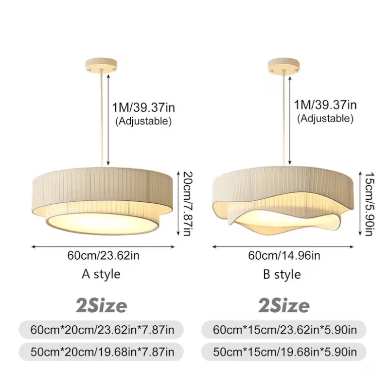 Pendelleuchte „Vrimlo“ aus Stoff