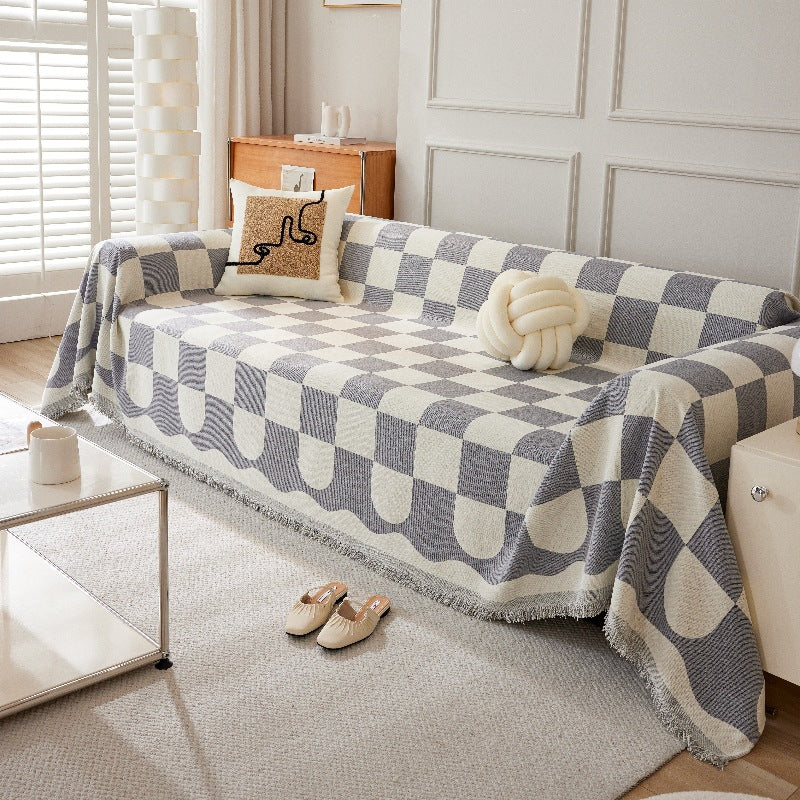 Nieuwe Checkerboards Chenille Sofa/Bankhoes