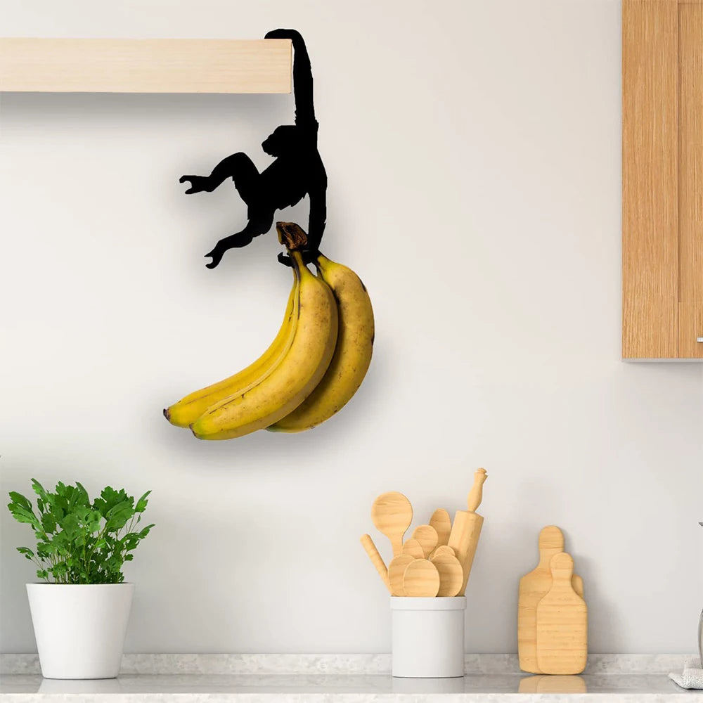 Speelse aap bananenhanger