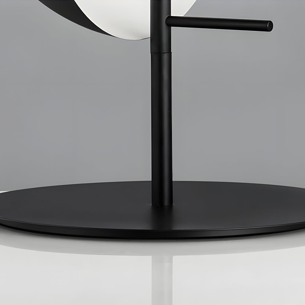 Theia - Lampe de Table avec Demi-Sphère Verticale et Écran Fumé Horizontal