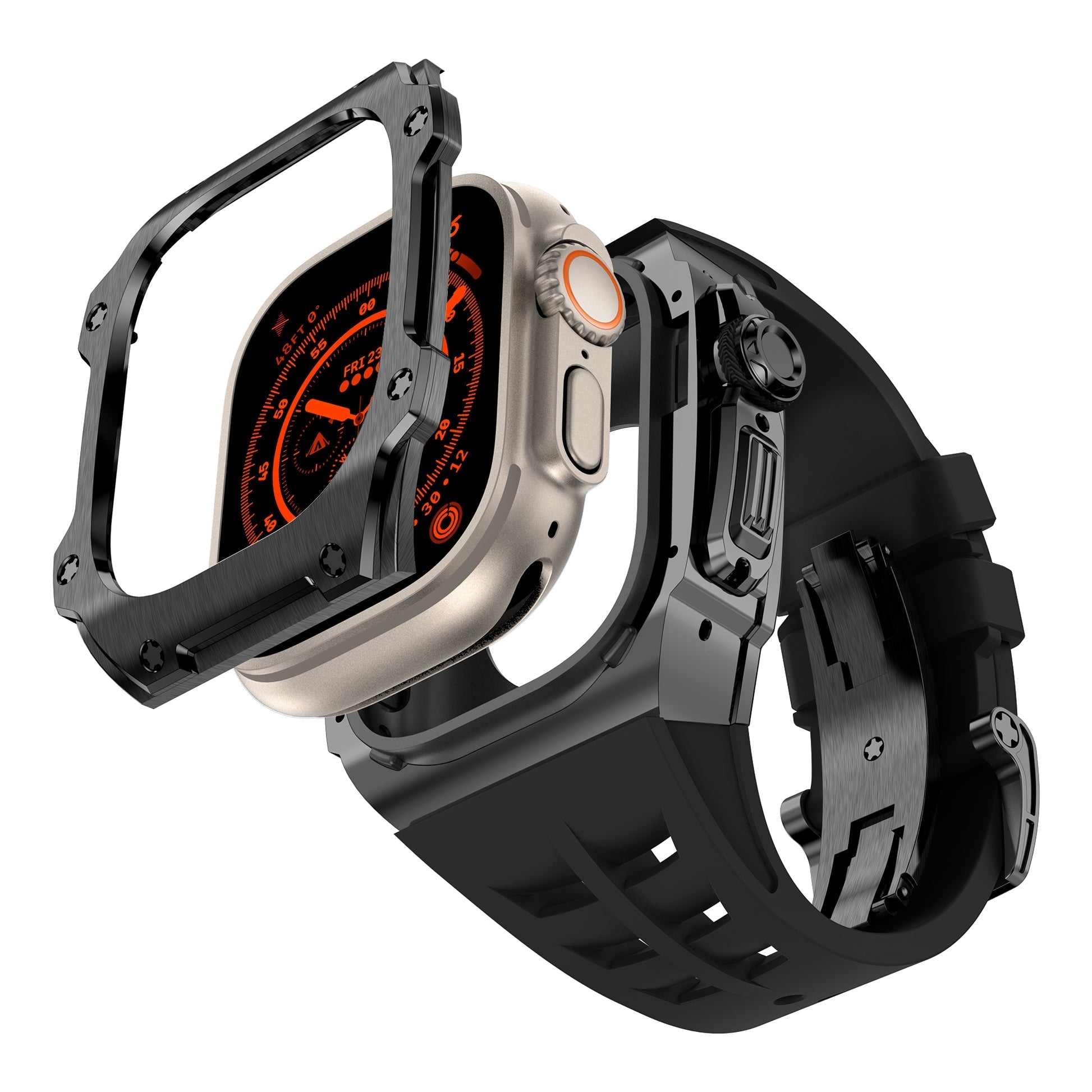 RM7015-Serie – Dark Vanguard Apple Watch Ultra-Edelstahlgehäuse