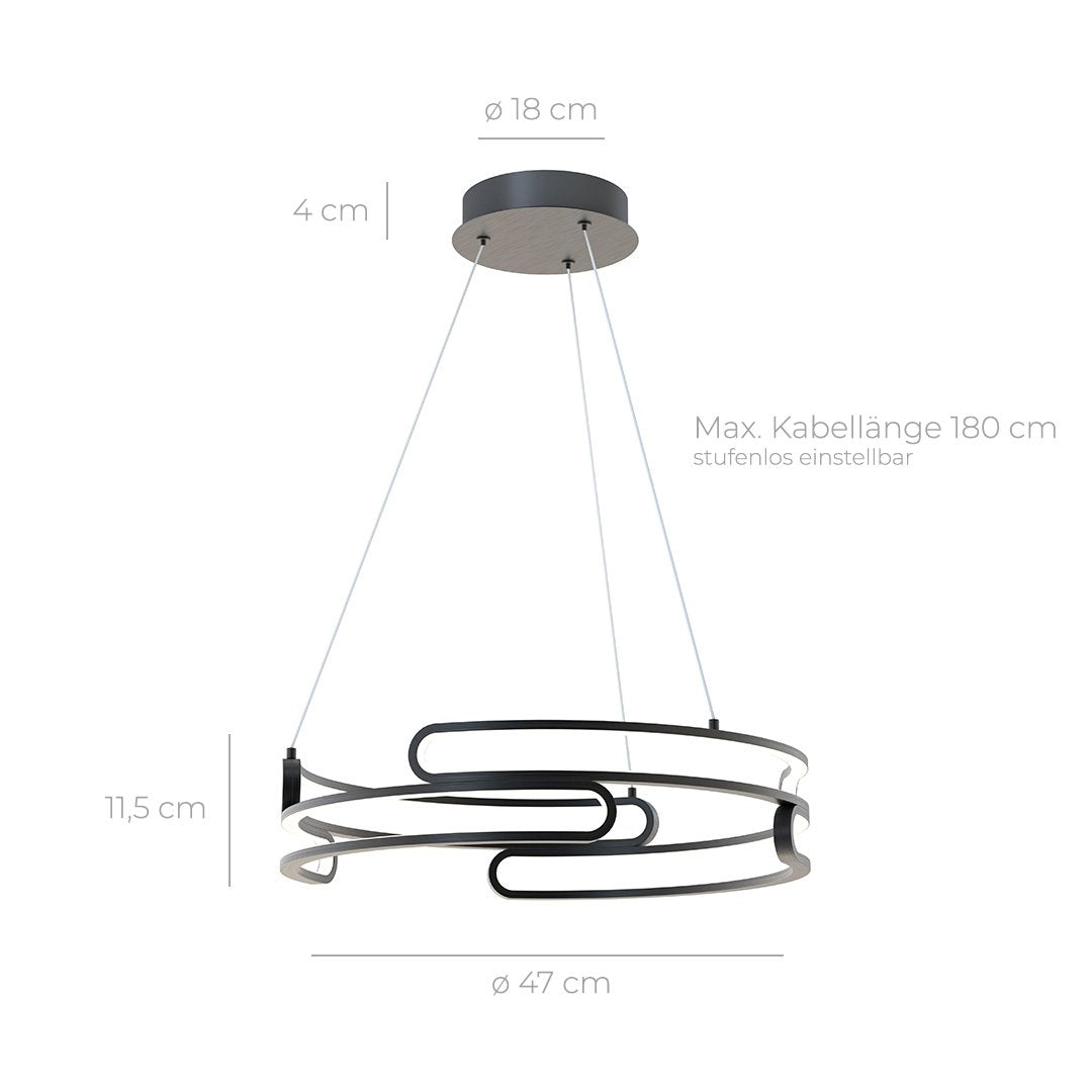 Metalis - Elegante lampada a sospensione in metallo