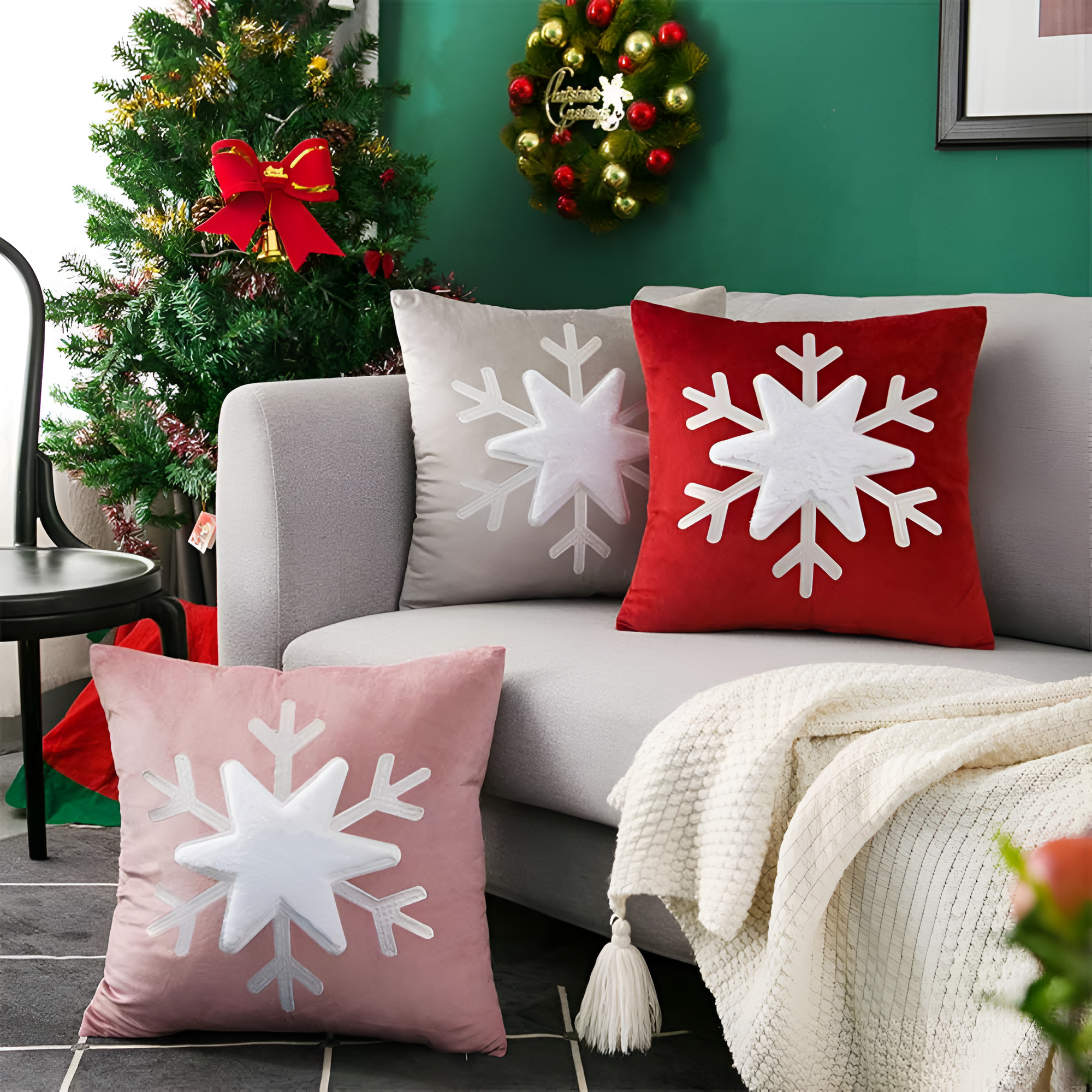 Snowflake Holiday Pillowcase