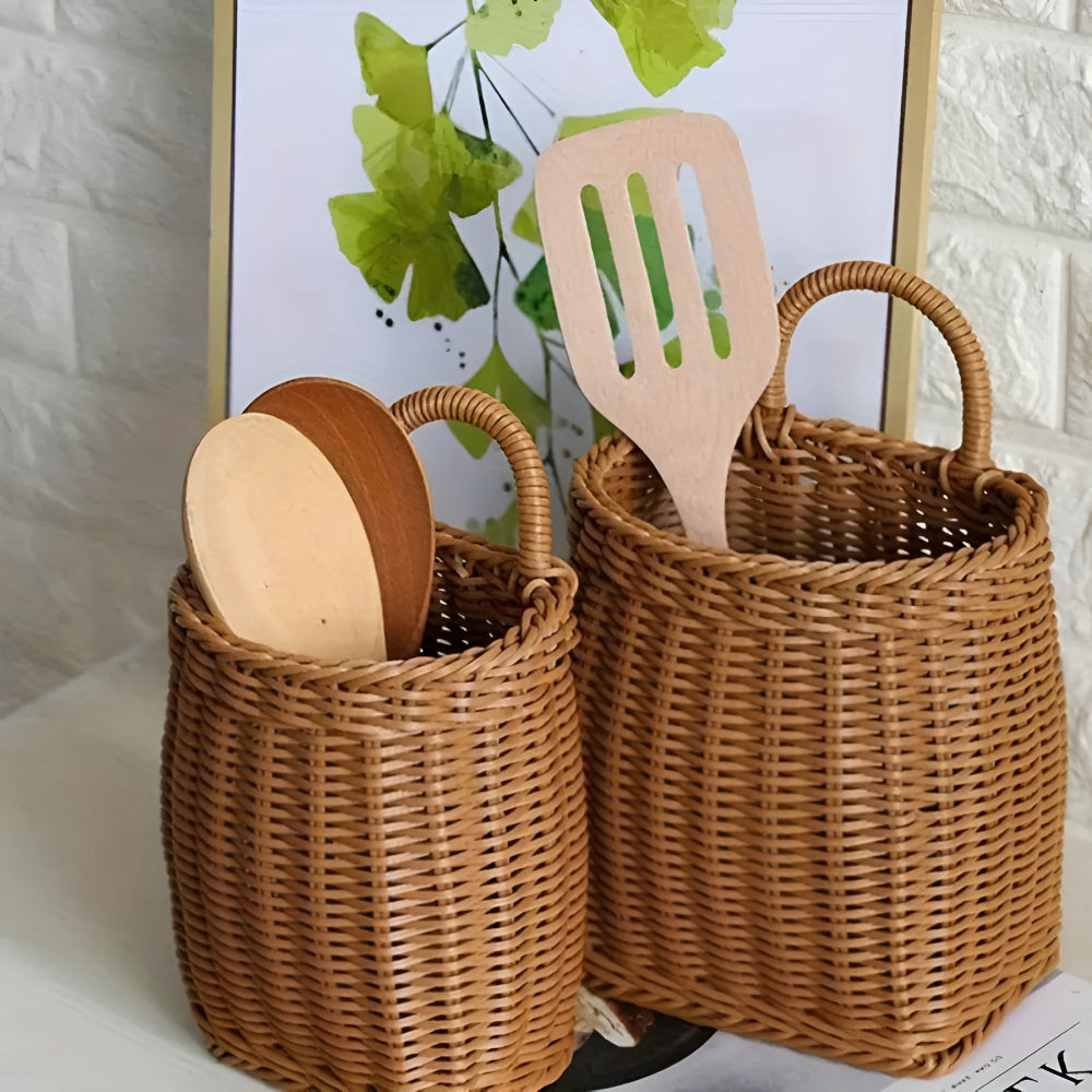 Willow Rattan Woven Storage Basket