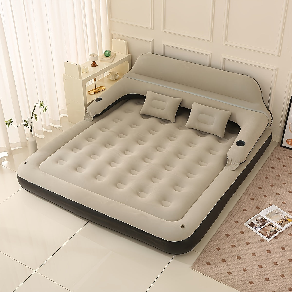 ComfortAir - Matelas gonflable avec pompe et dossier pour un confort optimal