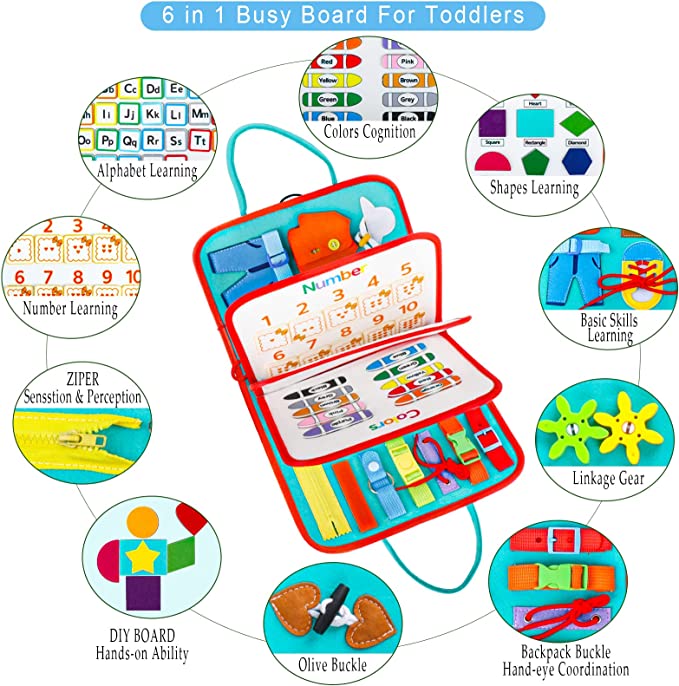 Sensory Book Board™ - Tutki ja opi - Montessori Sensory kirja oppimiseen