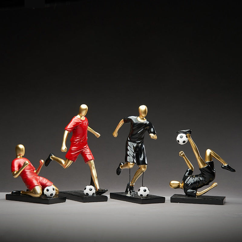 Abstract Football Player Figurine