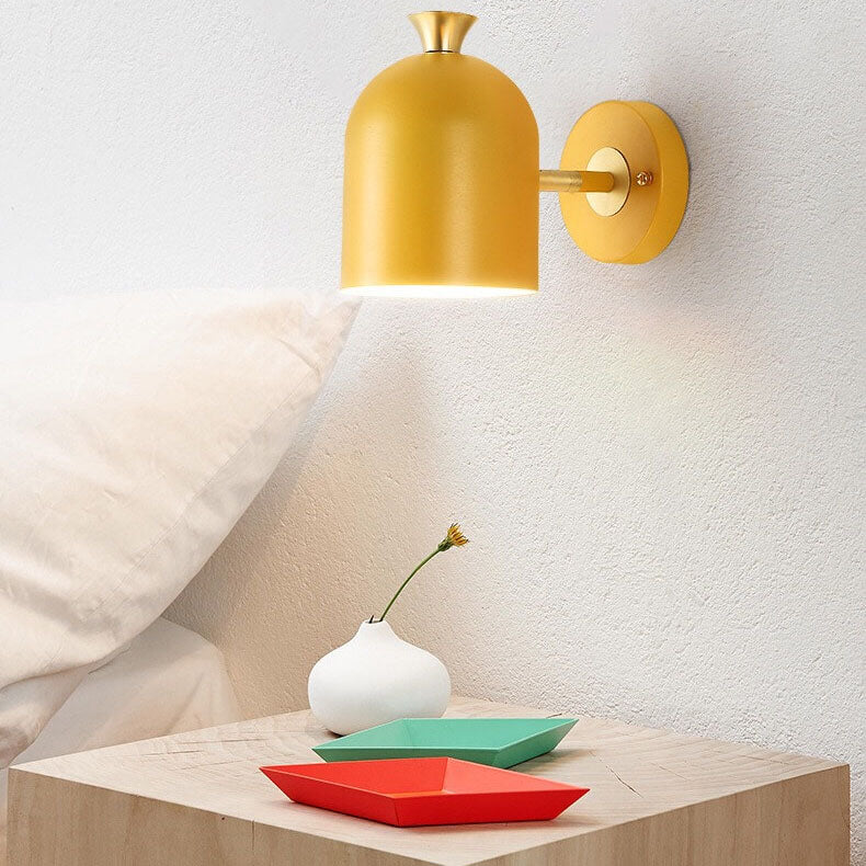 Moderne Zylinder-Wandleuchte aus Macaron-Metall mit 1 Licht