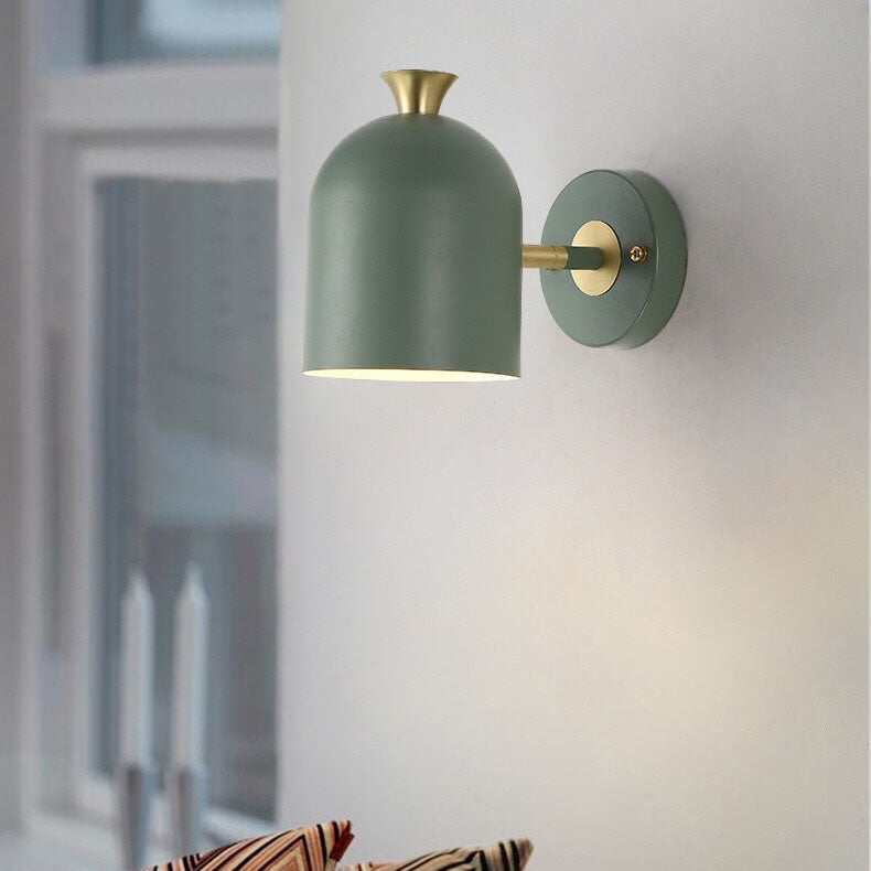 Moderne Macaron Metal Cylinder Væglampe med 1 lys