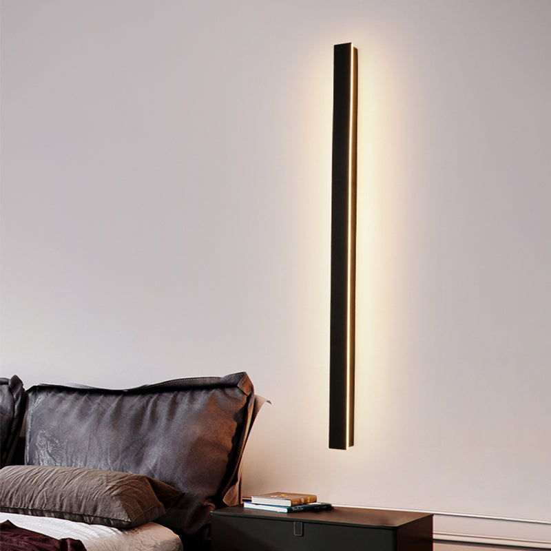 Edge Modern Design LED Væglamper Sort Metal til Have og Gang