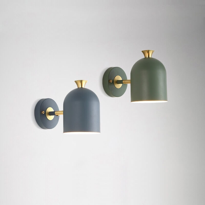 Moderne Macaron Metal Cylinder Væglampe med 1 lys