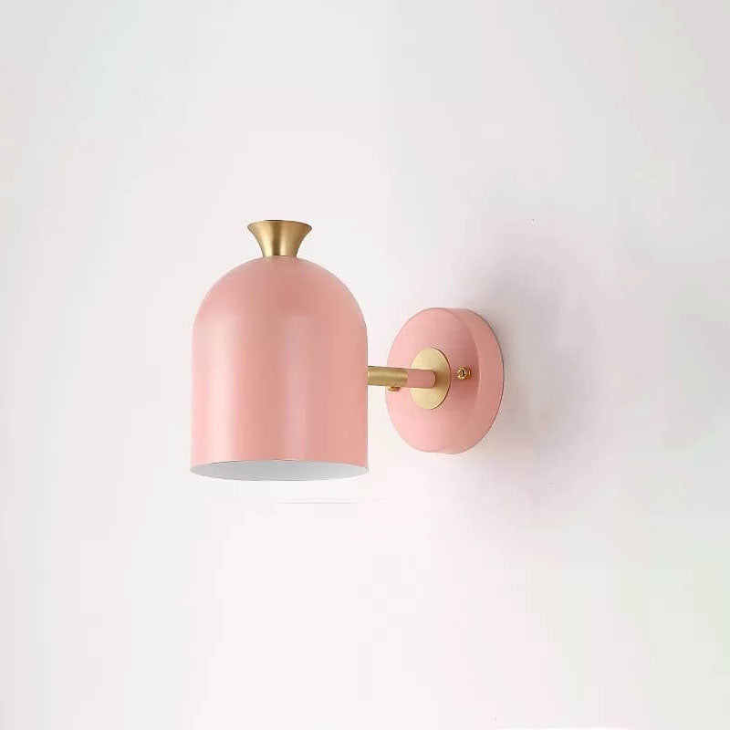 Applique murale cylindrique moderne en métal Macaron avec 1 lumière