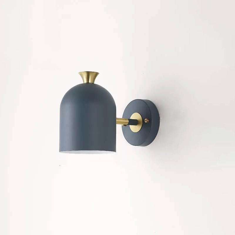 Lámpara de pared cilíndrica de metal Macaron moderna con 1 luz