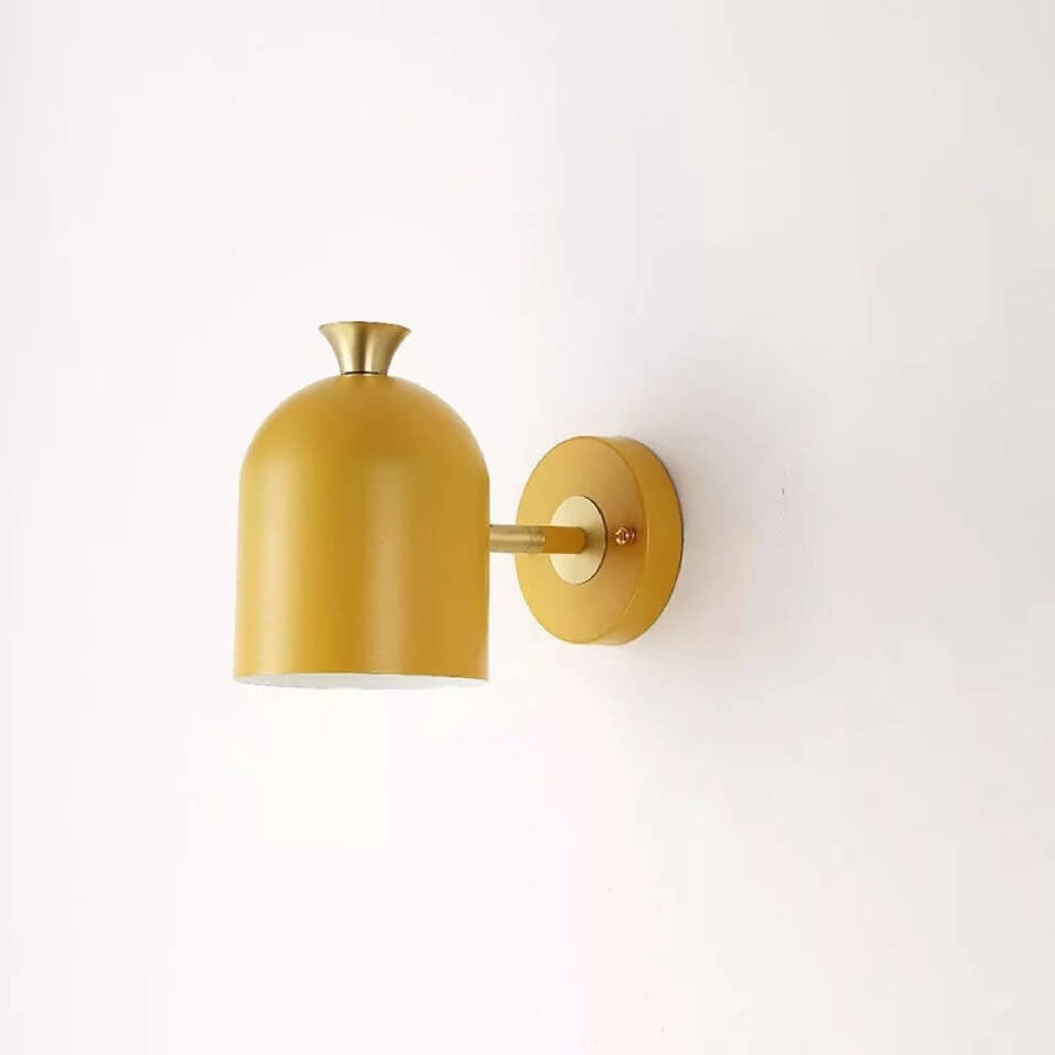 Moderne Macaron Metal Cylinder Væglampe med 1 lys