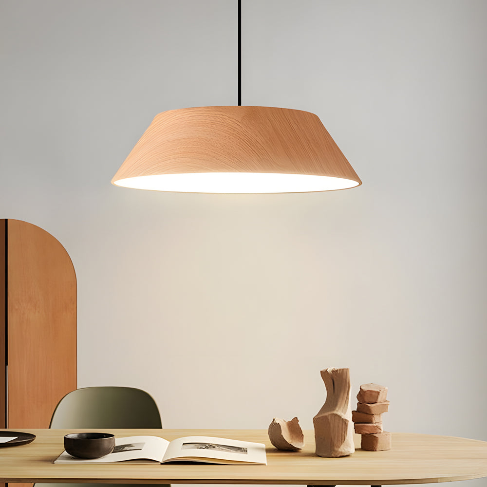 ZenCircle – Lampada a sospensione a LED in legno dallo stile giapponese