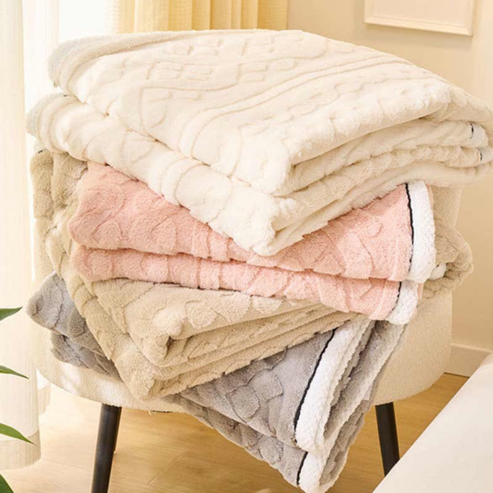 Velvety Jacquard Soft Fleece Blanket