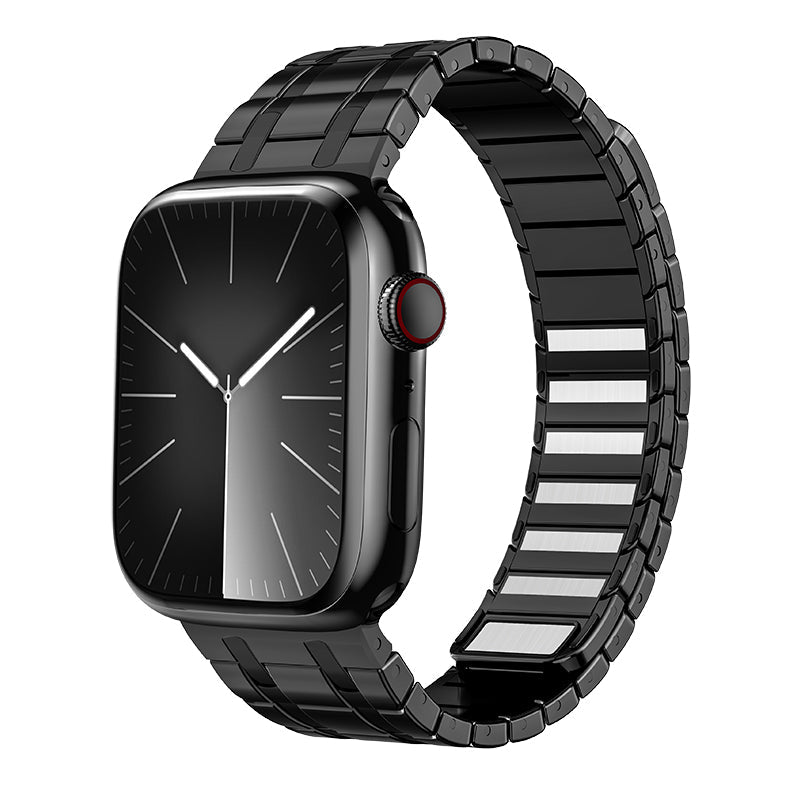 Bande magnétique en acier inoxydable givré AP pour Apple Watch