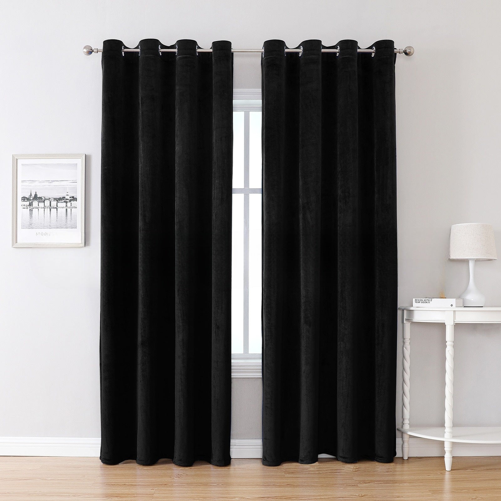 SleekVelvet - Modern Velor Curtains, Plain and Thermal for Maximum Comfort