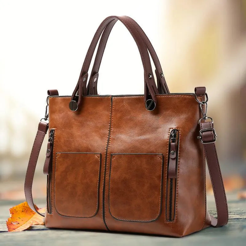 Raya™ - Borsa a tracolla in pelle vintage