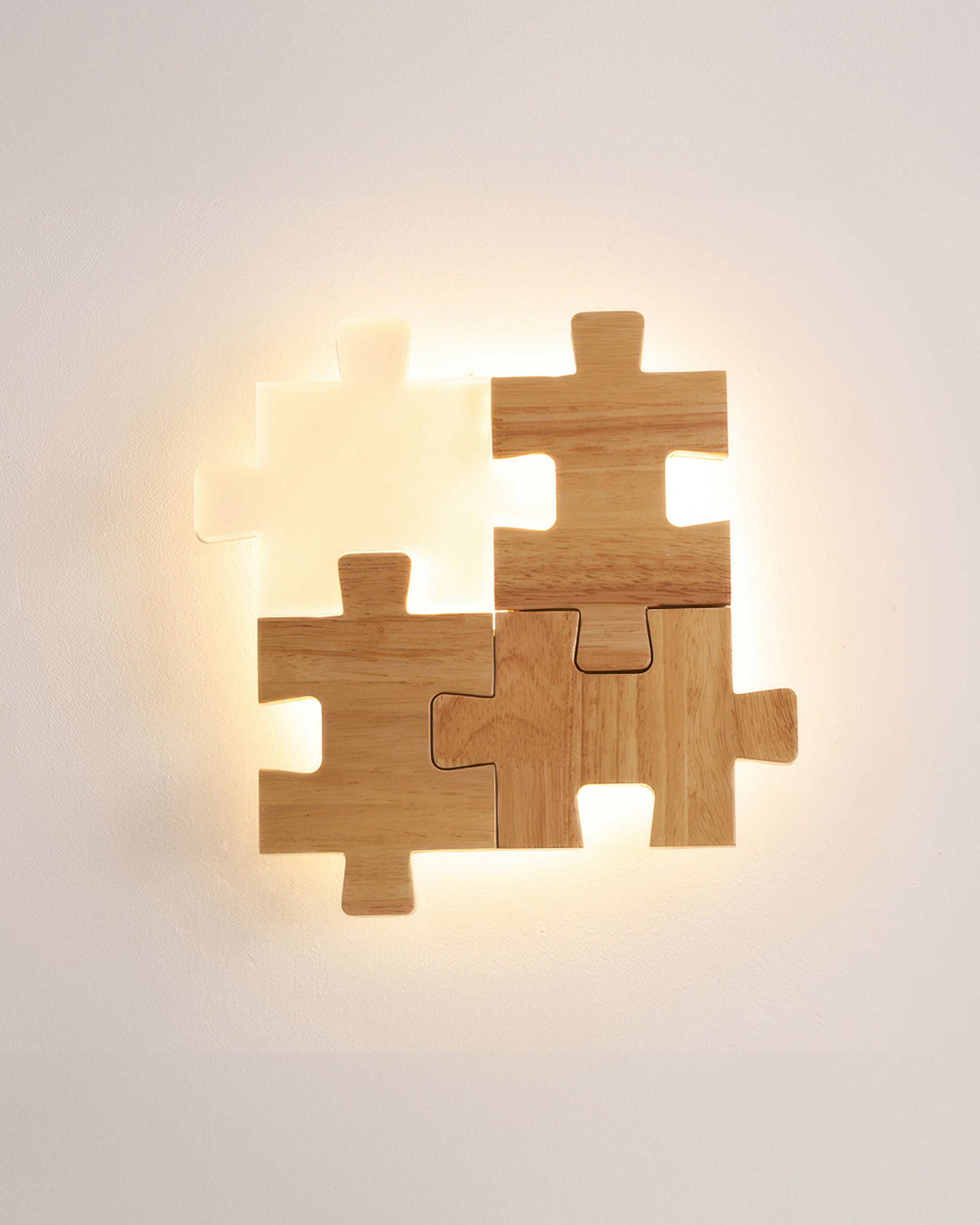 Nordic Wood Puzzles Light LED Wall Sconce Lamp