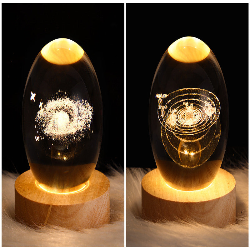 3D Galaxy Crystal Ball LED yölamppu