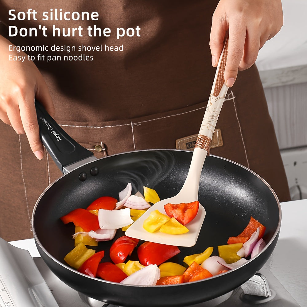 Silikon Köksutrustning Set - Kookly - Non-stick verktyg - Lätt trähandtag