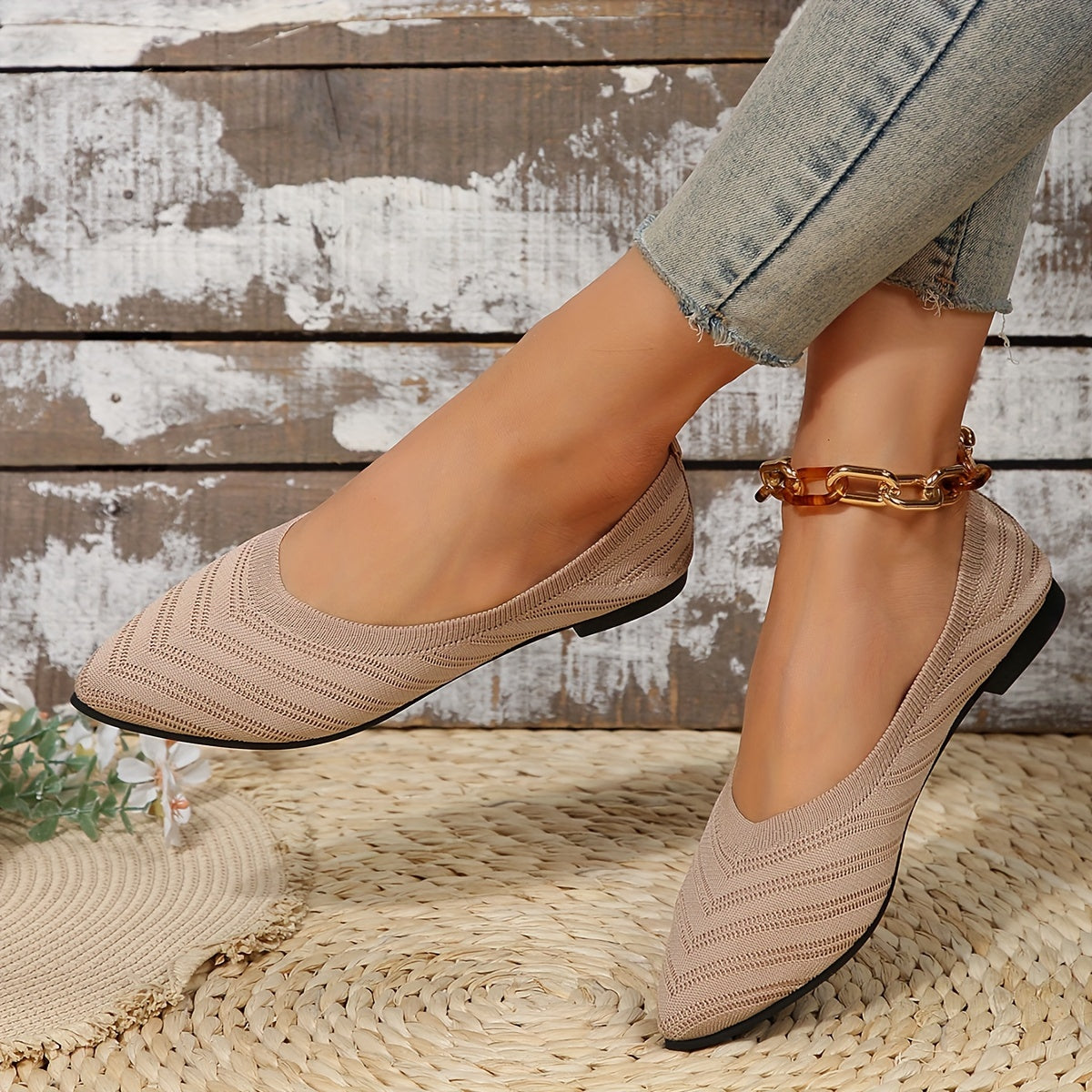 Beige platte schoenen - Julia