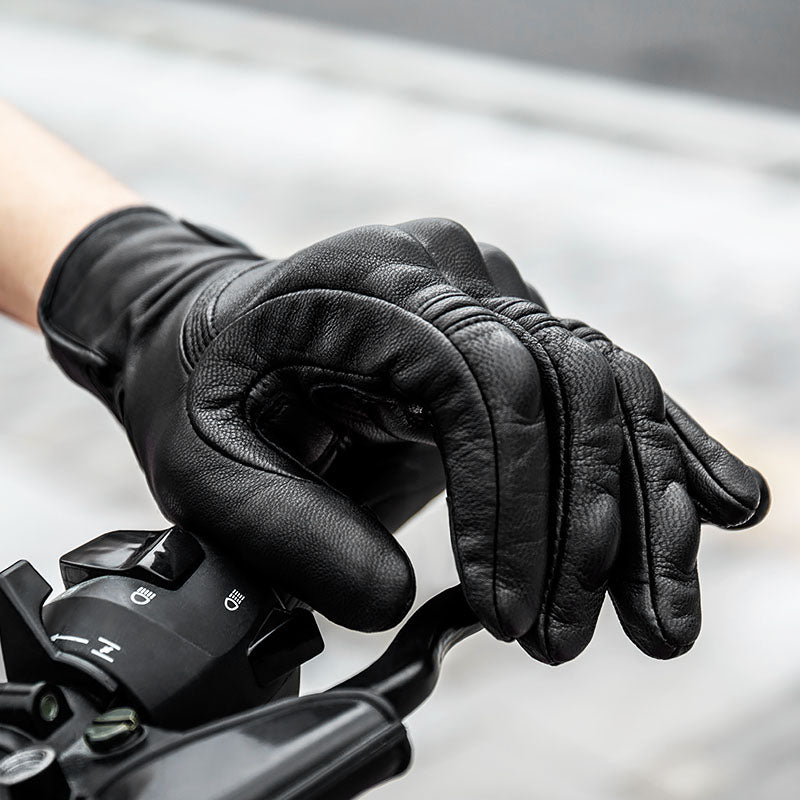 Leder-Touchscreen-Motorradhandschuhe – warm und langlebig