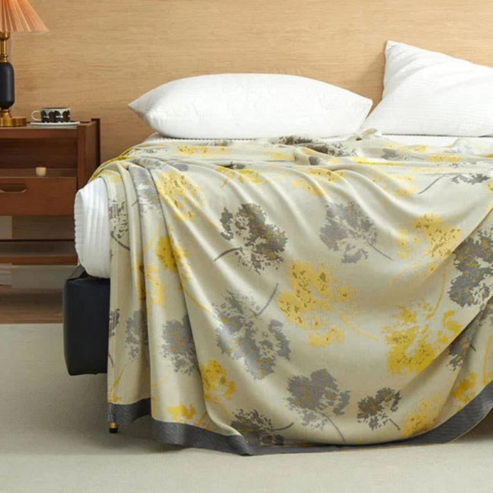 Maple Leaves Bamboo Luxe Cooling Blanket