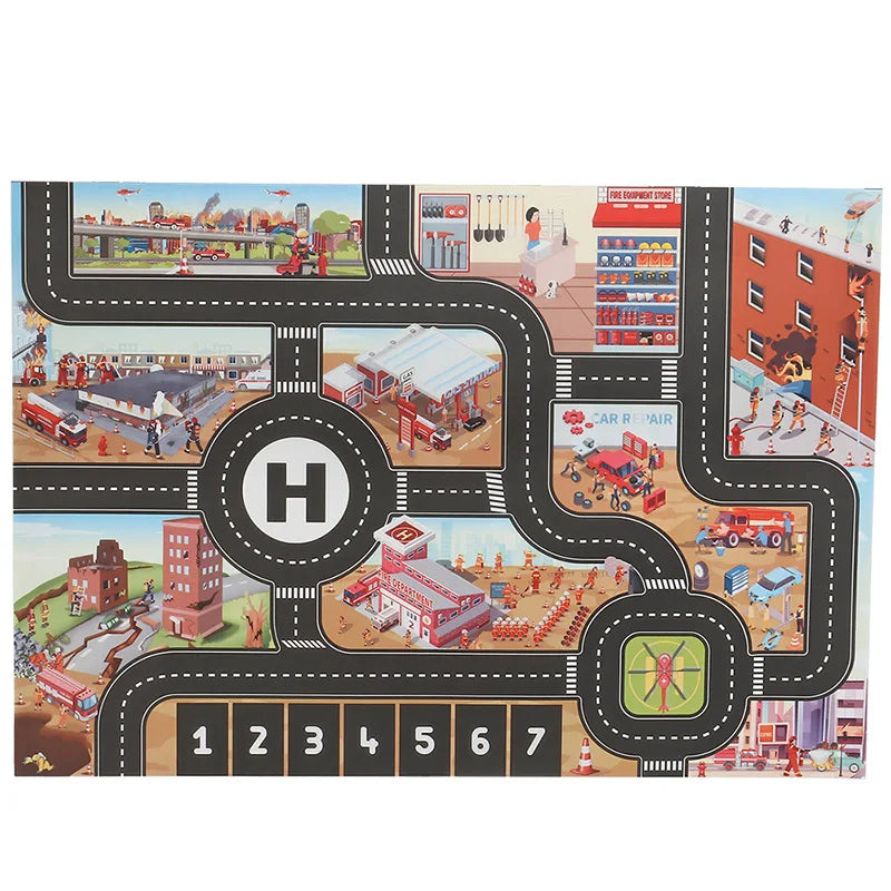 Car Adventure - Magic City Playmat™ - City Car Play Mat