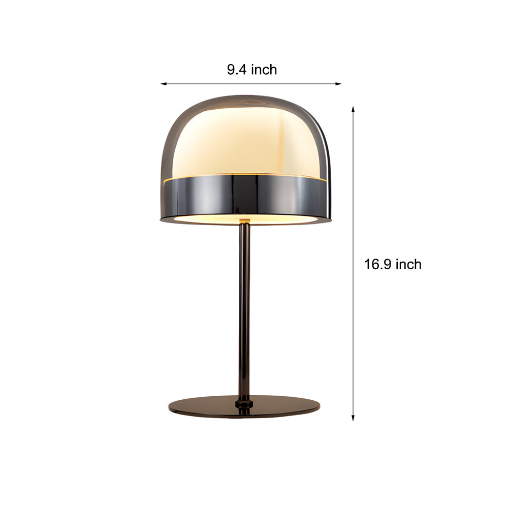 Equatore - Lampe de table en verre avec veilleuse à deux niveaux