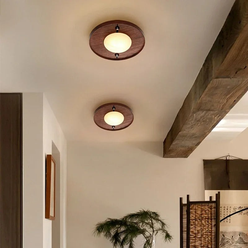 Walnut Glow Arch Wall Light