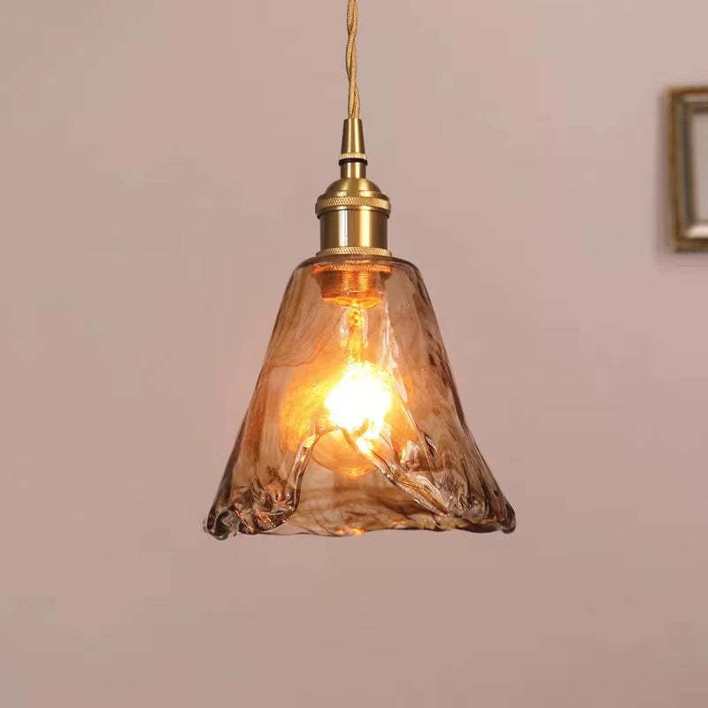 Levy Retro LED-hanglampen - Goud metaal en glas voor slaapkamer, woonkamer, eetkamer