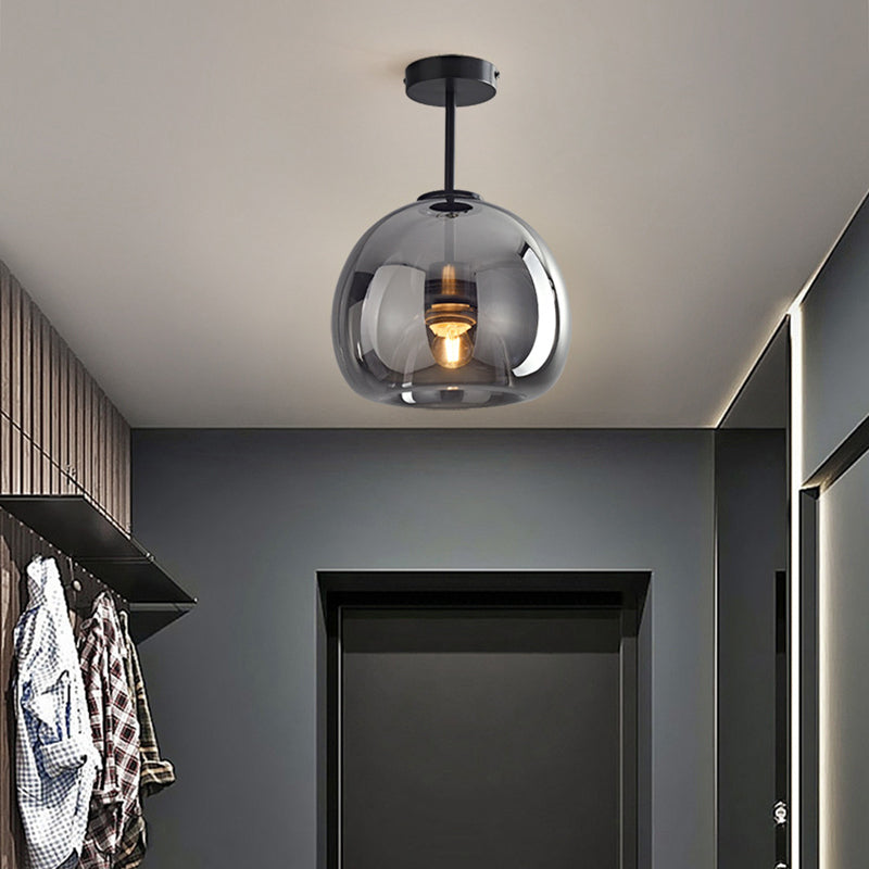 Goldenova - Elegante lampada da soffitto rotonda in nero e oro