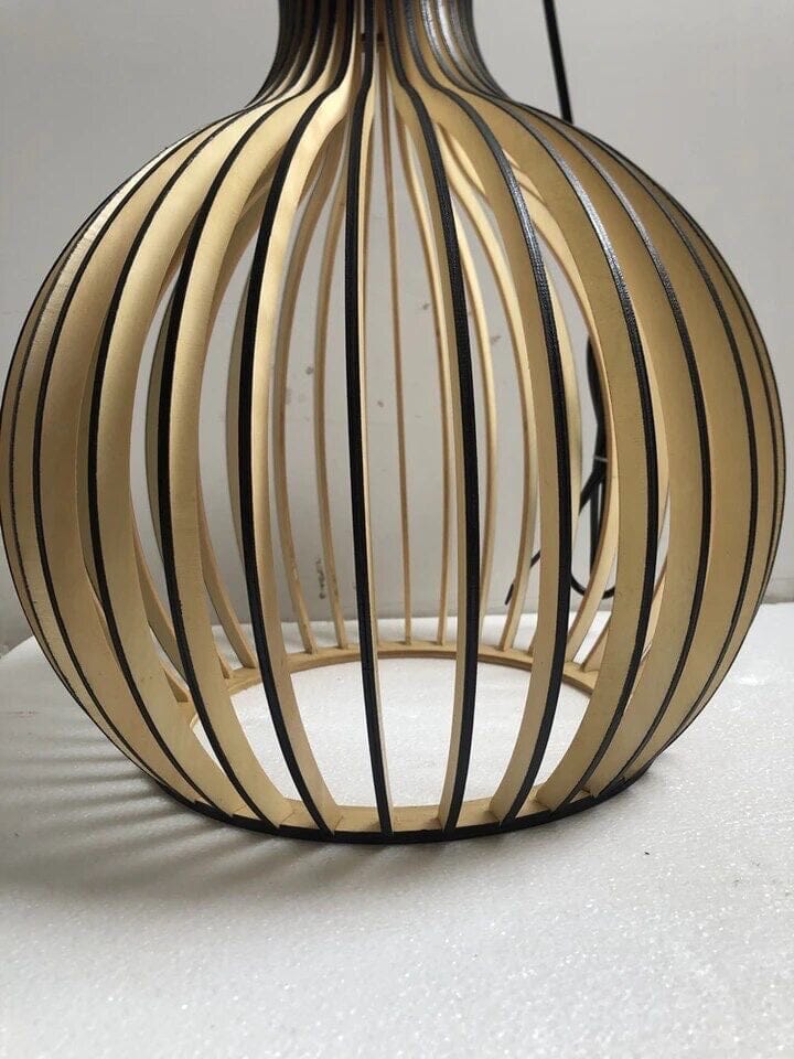 Nordic Wooden Cage Pendel Ljuskrona