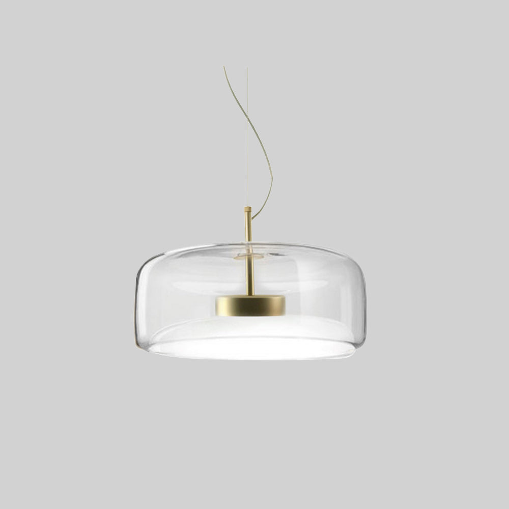 Hailie Retro LED-pendellys Gull Amber Metall Glass soveromslampe