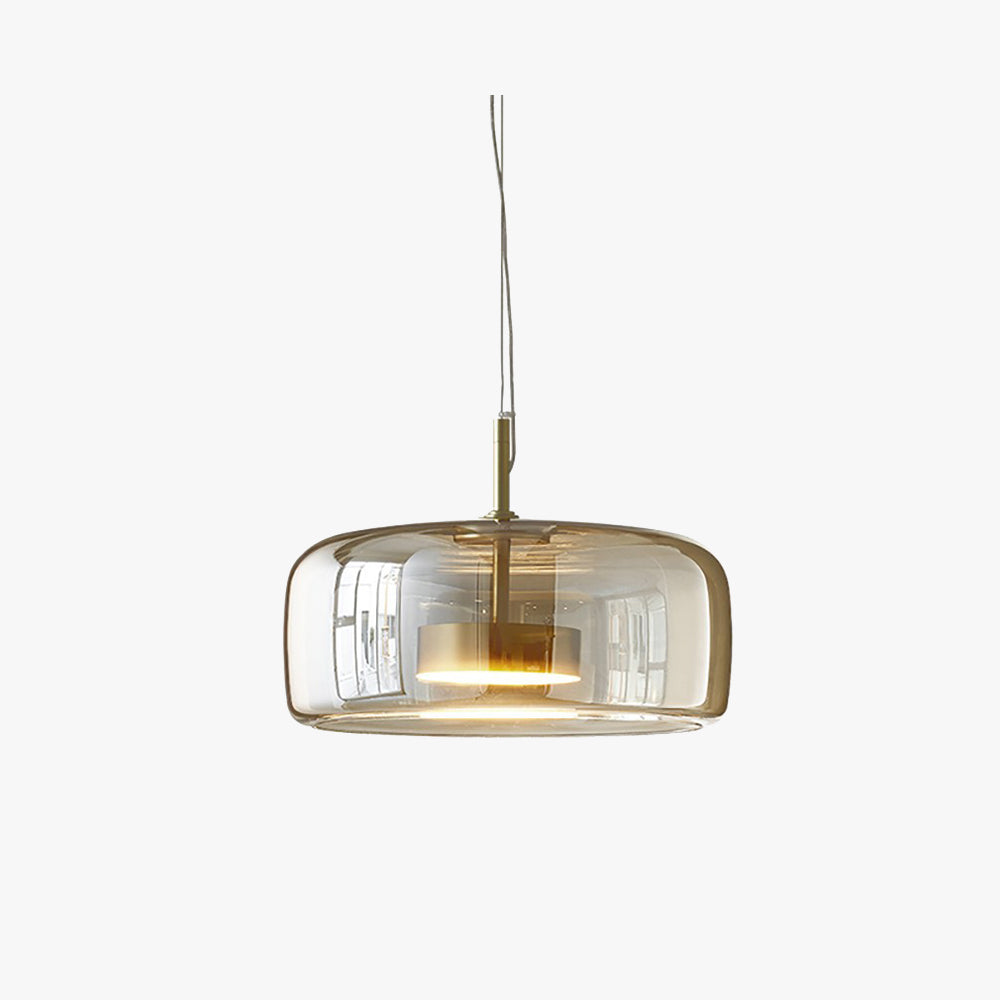 Hailie Retro LED-pendellys Gull Amber Metall Glass soveromslampe