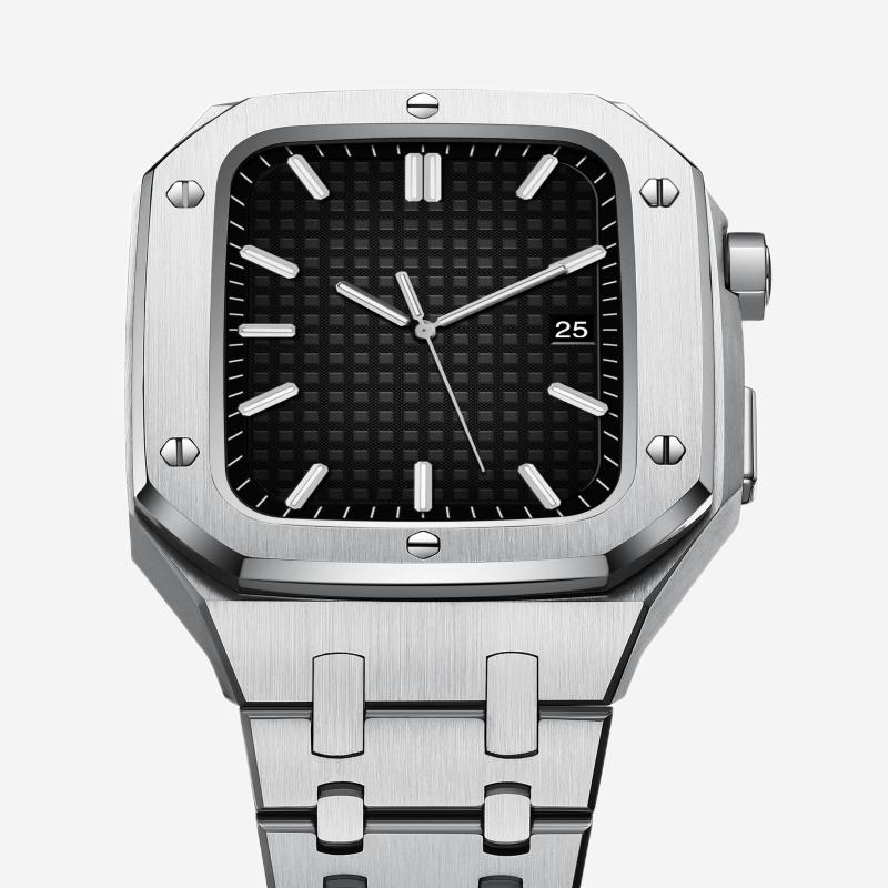 AP9006 – bracelet en acier inoxydable 316L, Kit de rénovation de boîtier en acier inoxydable pour Apple Watch