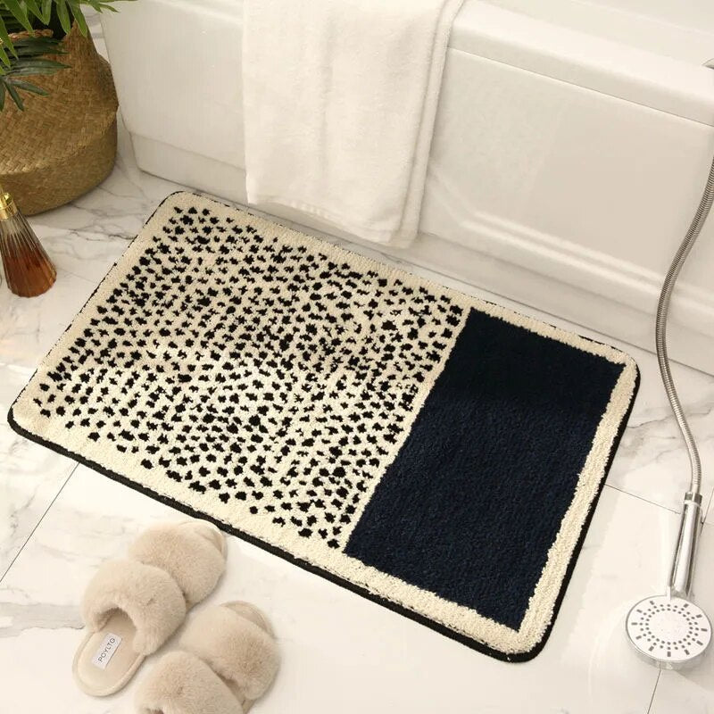 Nordic Style Abstract Hand-Crafted Bath Mat