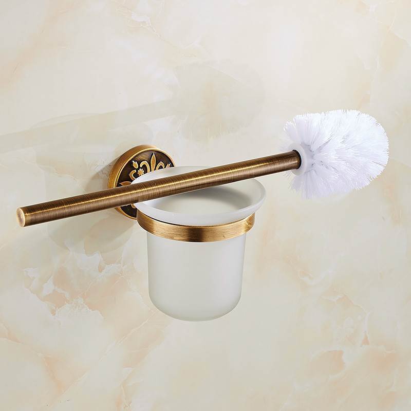 Set di ferramenta per il bagno in bronzo antico: portasciugamani, porta carta igienica, porta scopino | Accessori da bagno in alluminio salvaspazio