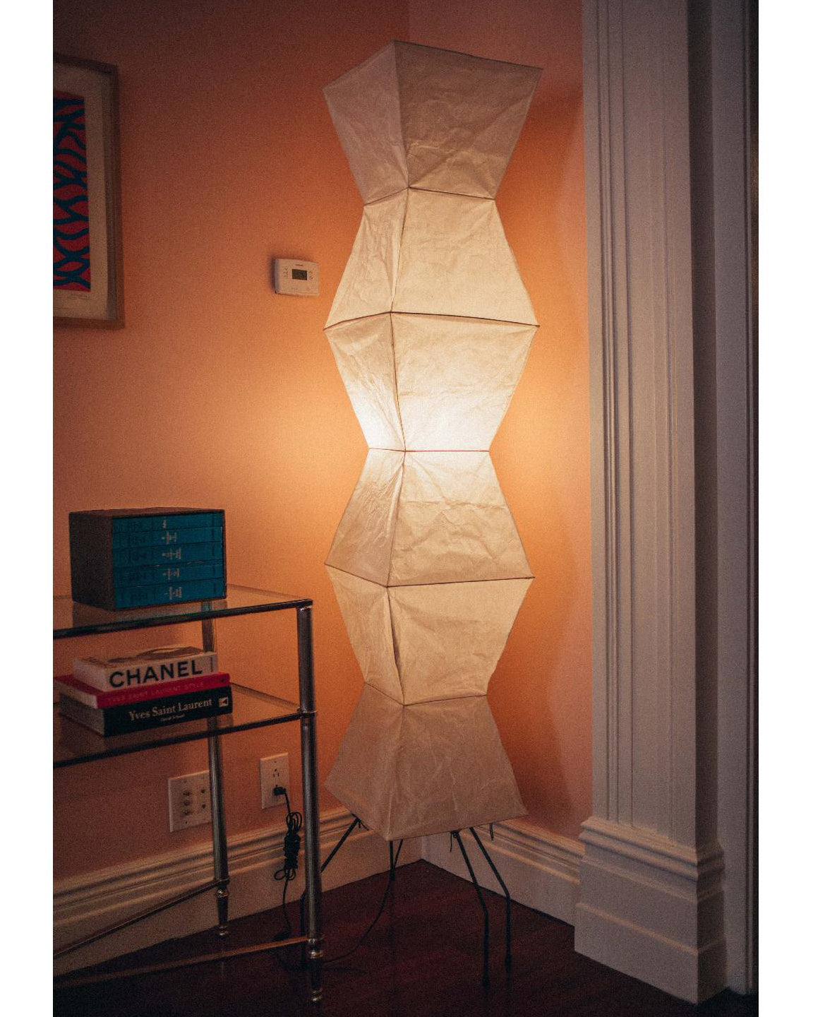 Lampadaire en papier de riz